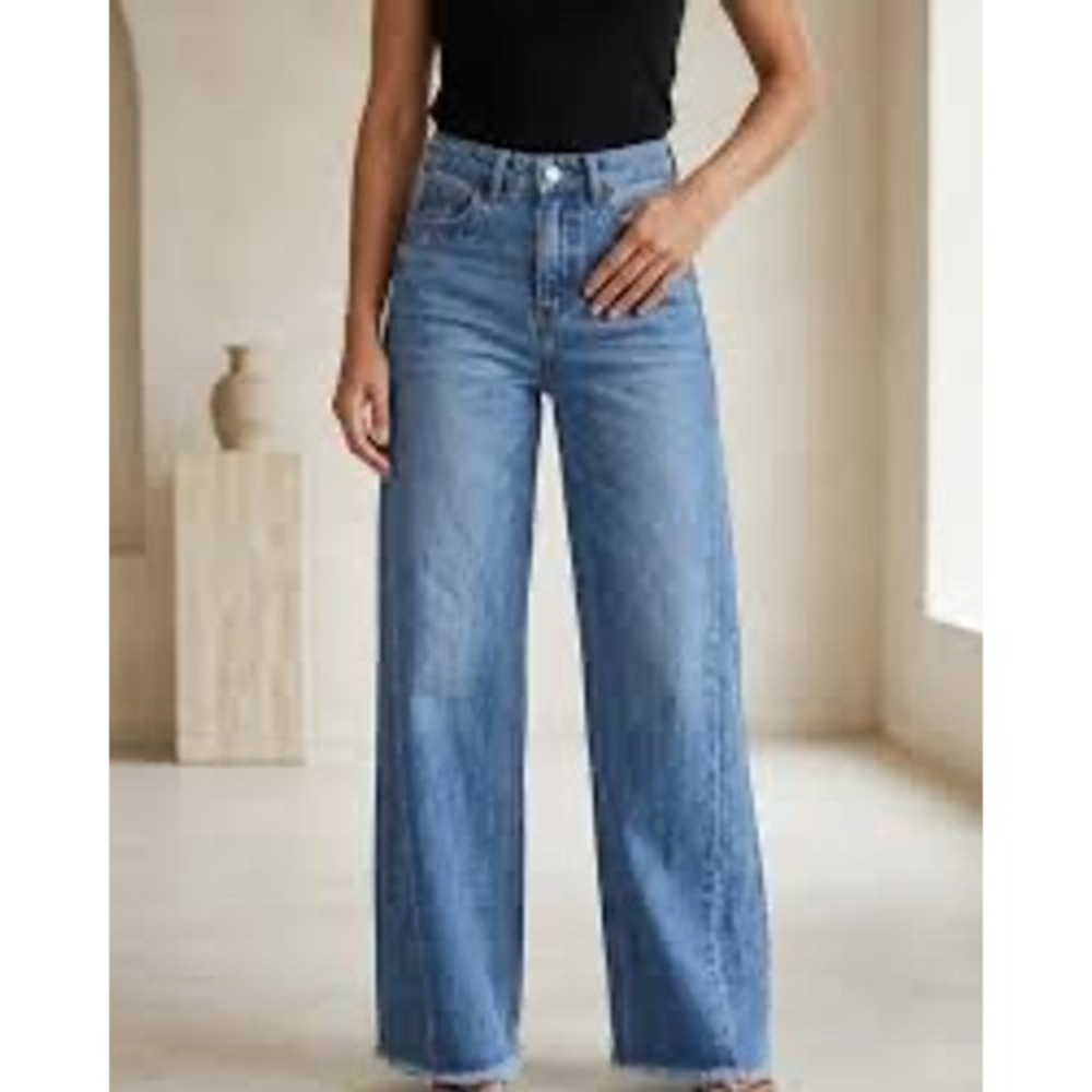 Mustang Luice Wide Leg High Rise Denim Jeans Size 29 Y2K Streetwear